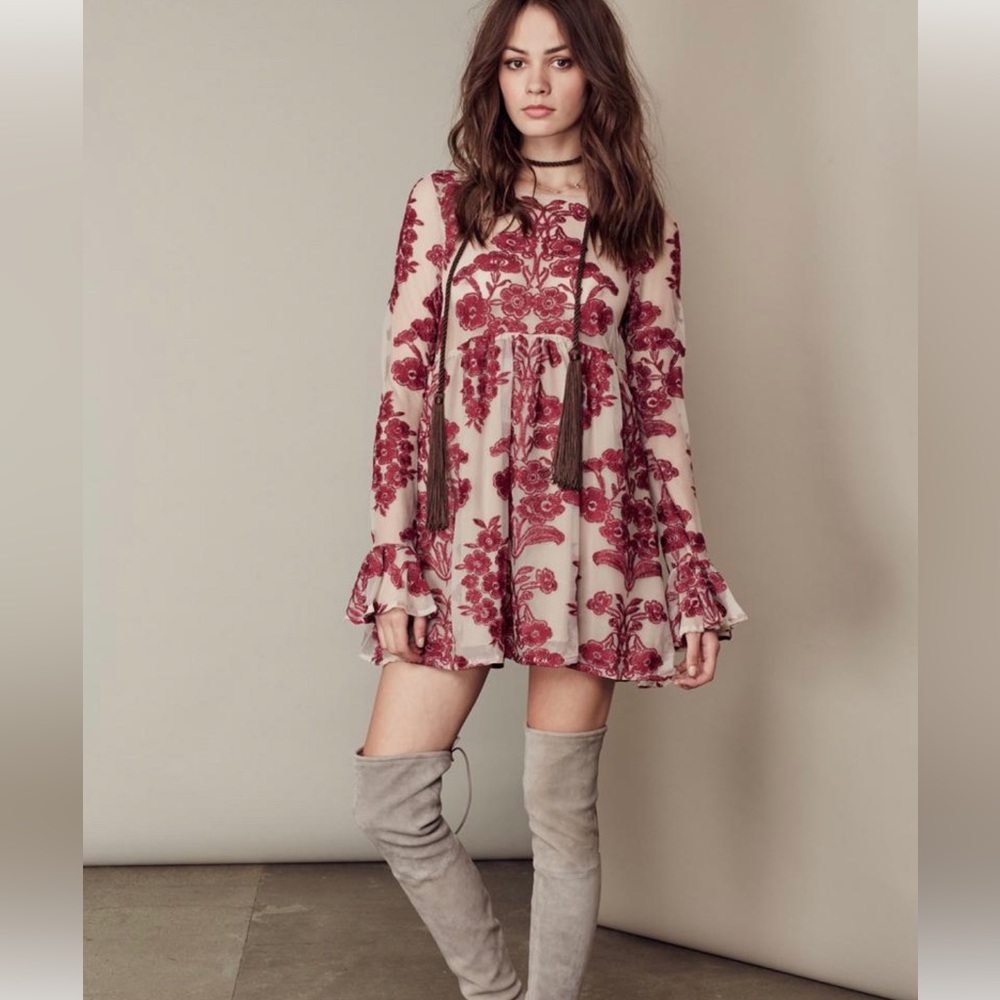 For Love & Lemons Red mini Temecula Dress